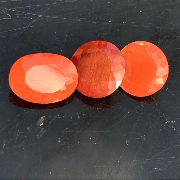 8.54Ct Natural Reddish Orange Andesine Labradorite Congo Lot - Picture 16 of 17